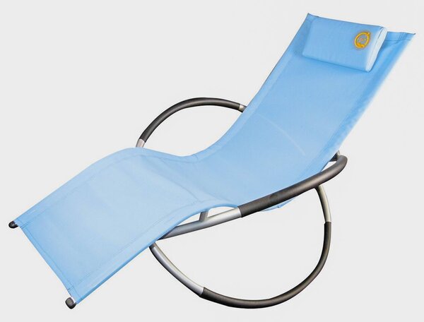 Transat à bascule o'sun - structure pliable et confortable - couleur : bleu M