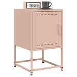 vidaXL Tables de chevet 2 Pièces rose 36x39x60 5 cm acier