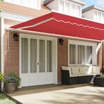 vidaXL Auvent Rétractable 600 × 350 cm Rouge