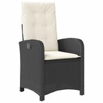 vidaXL Ensemble de salle à manger pour jardin 5 Pièces Noir polyrotin