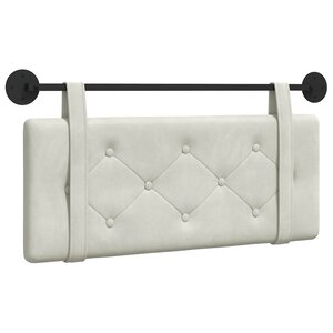 vidaXL Tête de lit suspendue Crème Velours