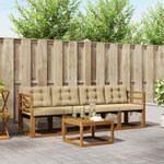 vidaXL Ensemble de canapés d'extérieur 5 Pièces Naturel et Beige