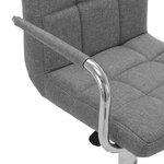 vidaXL Chaises de bar lot de 2 gris clair tissu