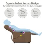vidaXL Fauteuil de massage inclinable Marron Tissu