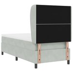 vidaXL Lit box spring avec matelas gris clair 90x190 cm velours