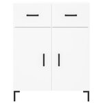 vidaXL Buffet haut Blanc 69 5x34x180 cm Bois d'ingénierie