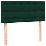vidaXL Sommier à lattes de lit et matelas vert foncé 90x220 cm velours