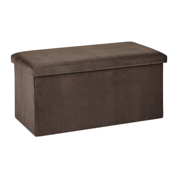 Banquette pliable avec coffre de rangement salon chambre 77 x 39 x 38 cm assise matelassée design élégant en MDF marron 13_0011176