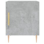 vidaXL Tables de chevet 2 Pièces gris béton 40x40x50 cm bois d’ingénierie