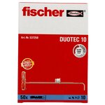 Fischer ensemble de chevilles en nylon duotec 10 50 pcs