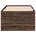 vidaXL Lit de jour avec tiroirs sans matelas chêne marron 100x200 cm