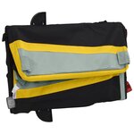 vidaXL Remorque de vélo noir et jaune 45 kg fer