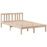 vidaXL Lit bibliothèque sans matelas 135x190 cm bois de pin massif