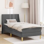 vidaXL Cadre de lit avec matelas avec tête de lit Polyester