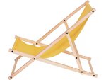 Lot de 2 transats en bois "Chilienne" - 107 x 56.5 x 81 cm - Jaune