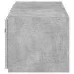 vidaXL Meuble TV mural avec lumières LED gris béton 80x35x31 cm