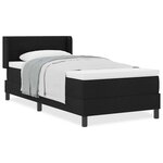vidaXL Lit boxspring avec matelas avec matelas Noir 90 x 200 cm