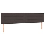 vidaXL Tête de lit Autre avec tête de lit Marron foncé 200 cm tissu