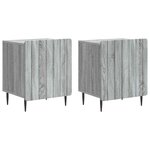 vidaXL Cabinet de chevet 2 Pièces Sonoma gris 43 x 34 5 x 52 cm