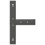 vidaXL Pieds de table de bar en T  2 pièces  anthracite  60 x 35 x (90-91) cm  acier