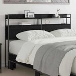 vidaXL Tête de lit de rangement Chêne noir 160 cm Bois d'ingénierie