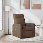 vidaXL Fauteuil de massage inclinable Marron Tissu