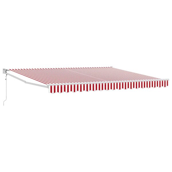 vidaXL Auvent Rétractable Rouge et Blanc 400 × 300 cm