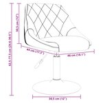 vidaXL Chaises de salle à manger pivotantes 2 Pièces Marron