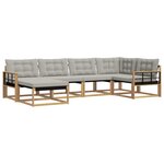 vidaXL Ensemble de canapés d'extérieur 6 pc Blanc et gris clair