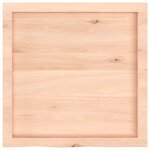 vidaXL Dessus de table 60x60x(2-4) cm bois de chêne massif non traité