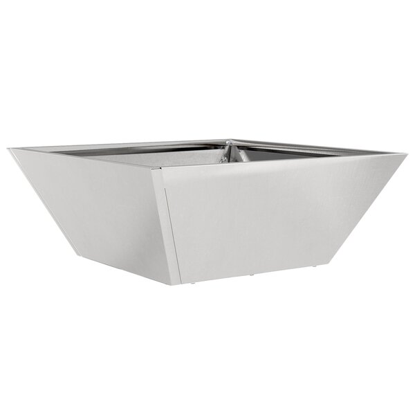 vidaXL Jardinier Métallique Acier inoxydable 40 x 40 x 15 cm