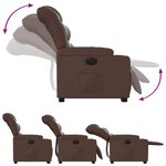 vidaXL Fauteuil inclinable électrique marron similicuir