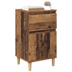 vidaXL Cabinet de chevet avec tiroir 2 Pièces Bois ancien 40 x 35 x 70 cm