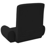 vidaXL Fauteuil de sol ajustable Noir Velours grainé