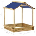 Vidaxl aire de jeu d'extérieur avec sablière 128x120x145 cm pinède