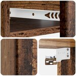 vidaXL Table d'appoint murale Bois ancien 59 x 34 5 x 17 cm