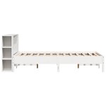 vidaXL Lit bibliothèque sans matelas blanc 140x190 cm bois pin massif