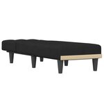 vidaXL Chaise longue noir velours