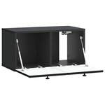 vidaXL Meuble TV mural Noir 59 5 x 31 x 30 cm Bois d'ingénierie
