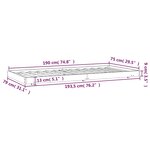 vidaXL Cadre de lit Gris 75x190 cm Bois de pin massif