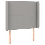 vidaXL Sommier à lattes de lit et matelas Gris clair 90x190 cm Tissu