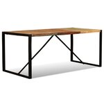 vidaXL Table à manger Bois de récupération massif 180 cm