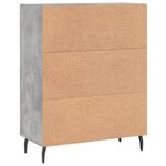 vidaXL Buffet gris béton 69 5x34x90 cm bois d'ingénierie