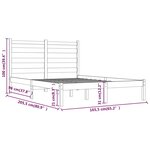 vidaXL Cadre de lit sans matelas bois massif 160x200 cm