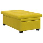 vidaXL Canapé-lit Jaune 67 x 194 x 38 cm Velours