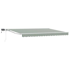 vidaXL Cadre de store manuel avec LEDs Vert et blanc 4 × 3 m