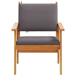 Chaises de jardin vidaXL 2 Pièces avec coussins en bois d'acacia massif