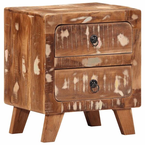 vidaXL Table de chevet 40x32x46 cm bois massif de récupération