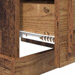 vidaXL Cabinet de chevet avec tiroir Bois ancien 39 x 39 x 47.5 cm