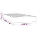 vidaXL Matelas de lit à ressorts ensachés Gris clair 100x200x20 cm